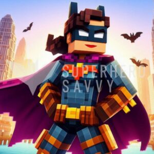 Pixel Bat-Guardian Minecraft Batman