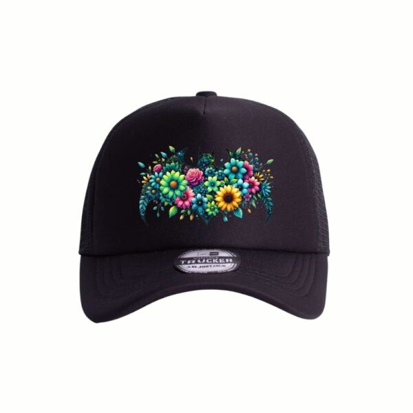 Floral - Dark Bloom Trucker - Black