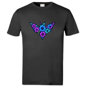 Floral Savvy Purple Blue T-Shirt - Image 3