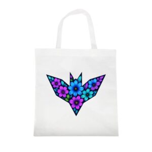 Floral Savvy Purple Blue Tote Bag