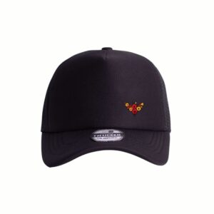 Floral Small Red Yellow Trucker Cap - Vintage