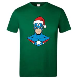 Xmas Captain America T-Shirt - Image 7