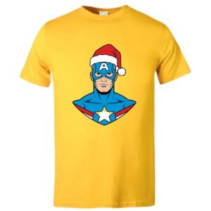 Xmas Captain America T-Shirt - Image 5