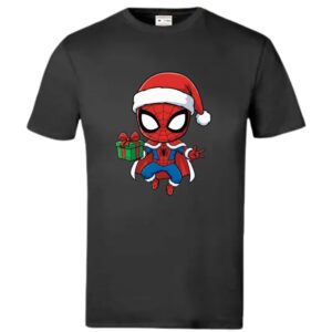 Xmas Chibi Spiderman Kiddies T-Shirt - Image 3