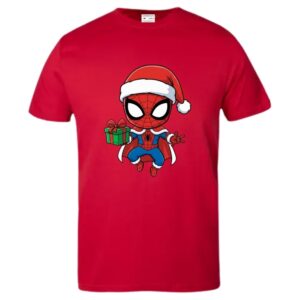 Xmas Chibi Spiderman Kiddies T-Shirt - Image 4