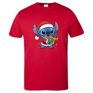 Xmas Chibi Stitch T-Shirt - Image 4