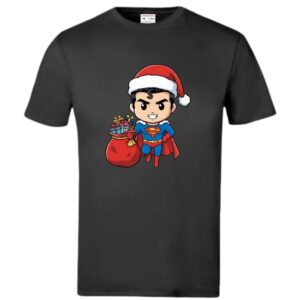 Xmas Chibi Superman T-Shirt - Image 3