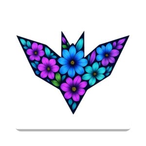 Floral Savvy Purple Blue Square Coaster