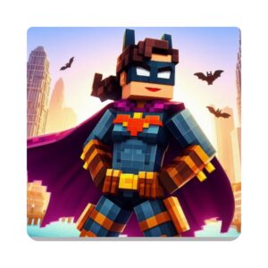 Minecraft Batgirl Square Coaster