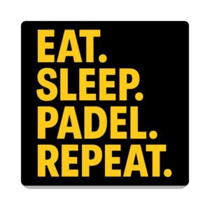 Eat Sleep Padel Repeat Square Coaster