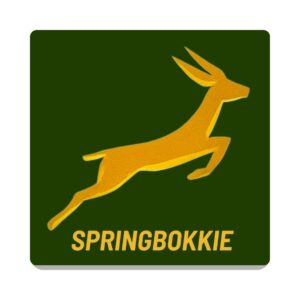 Rugby Springbokkie Square Coaster