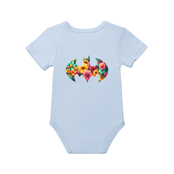 Colorful floral bloom pattern babygrow with soft spring design