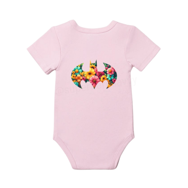 Colorful floral bloom pattern babygrow with soft spring design