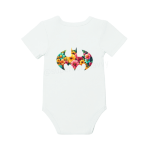 Colorful floral bloom pattern babygrow with soft spring design