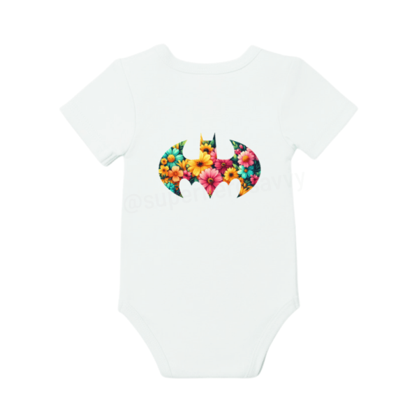 Colorful floral bloom pattern babygrow with soft spring design