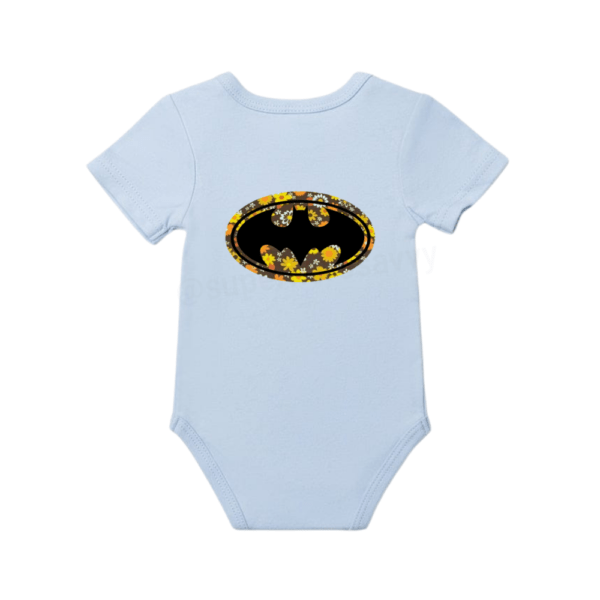 Vintage nostalgia old school comic book style Batman babygrow
