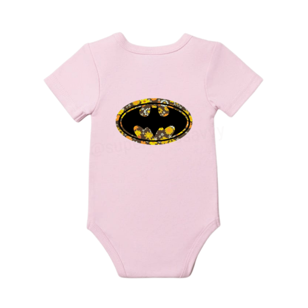 Vintage nostalgia old school comic book style Batman babygrow