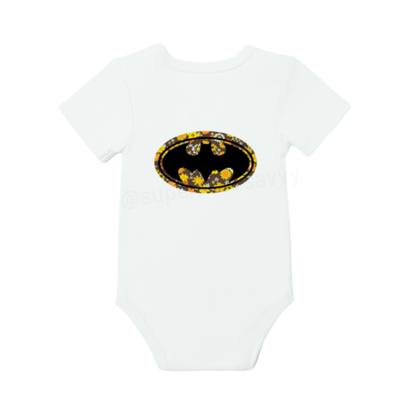 Vintage nostalgia old school comic book style Batman babygrow